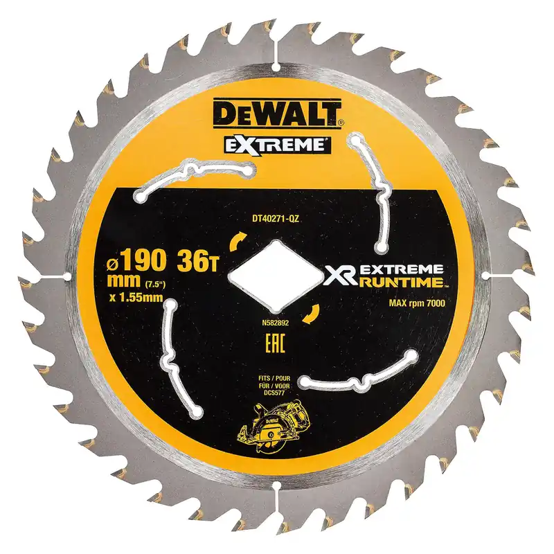 DeWalt Accessoires DT40271-QZ lame de scie 190 mm 36T alésage diamant pour DCS577