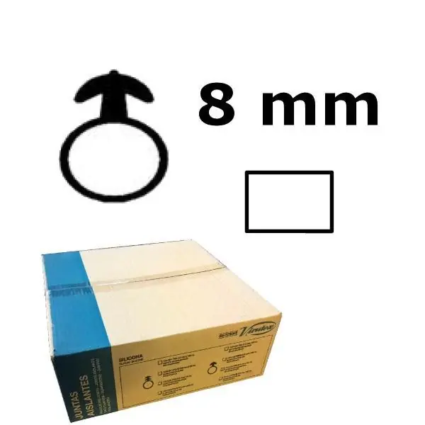 Virutex 1204182 Isolation en silicone pour RA17D - FS2/B diamètre 8 mm blanc 100m