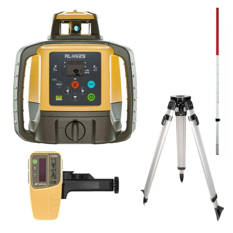 Topcon 1051612-23Set RL-HV2S + LS-80X Set - Laser de chantier multifonctionnel à double pente