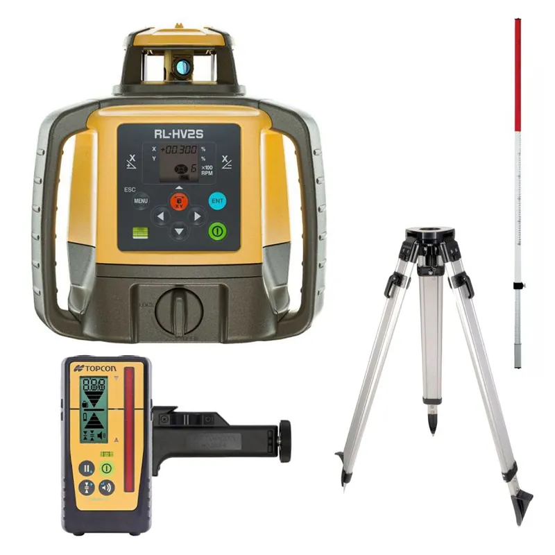 Topcon 1051612-24Set RL-HV2S + LS-100D Set_ Laser de chantier multifonctionnel à double pente