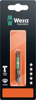 Wera 05073965001 867/4 IMP DC SB SiS Embout Torx T 25 Acier à outils Alliage, revêtement diamant F 6.3 1 pièce