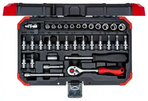 Gedore RED 3300051 R49003033 Jeu de clés à douille 1/4â SW 4-13 mm 33-Pièces