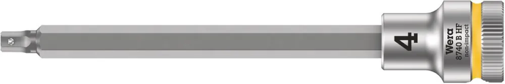 Wera 05003032001 8740 B HF Embout à six pans creux avec entraînement 3/8" et fonction de maintien, 4 x 107 mm