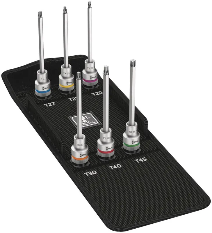 Wera 05004211001 8767 HMC HF 2 Jeu d‘embouts Zyklop TORX®, avec fonction de maintien, 6 pièces