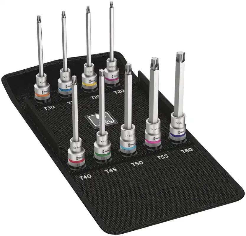 Wera 05004212001 8767 HMC HF 3 Jeu d‘embouts Zyklop TORX®, avec fonction de maintien, 9 pièces