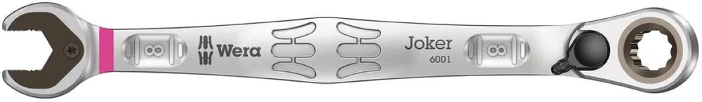 Wera 05020064001 6001 Joker Switch Clé à douille et à anneau, réversible, 8 x 144 mm