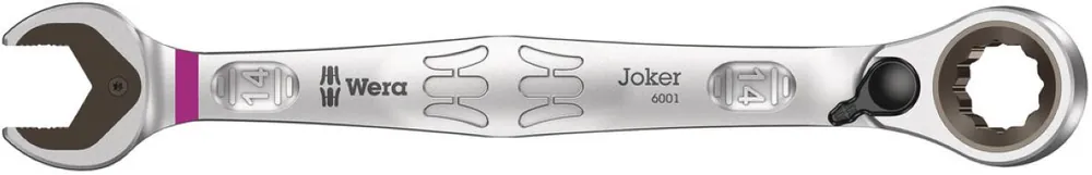 Wera 05020069001 6001 Joker Switch Clé à douille et à anneau, réversible, 14 x 187 mm
