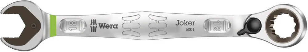 Wera 05020073001 6001 Joker Switch Clé à douille et à anneau, réversible, 18 x 234 mm