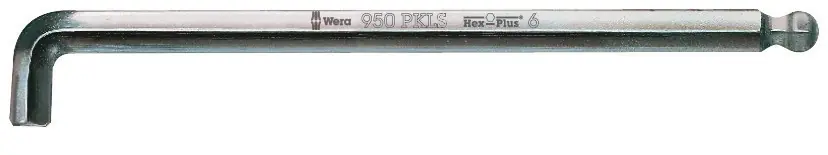 Wera 05022045001 950 PKLS Clé à goujon, métrique, chromée, 5 x 160 mm
