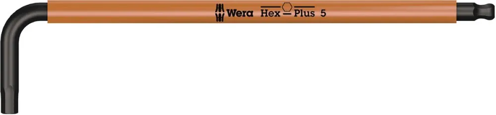 Wera 05022202001 950 SPKL HF Clé hexagonale multicolore, métrique, avec fonction de maintien, 5 x 154 mm