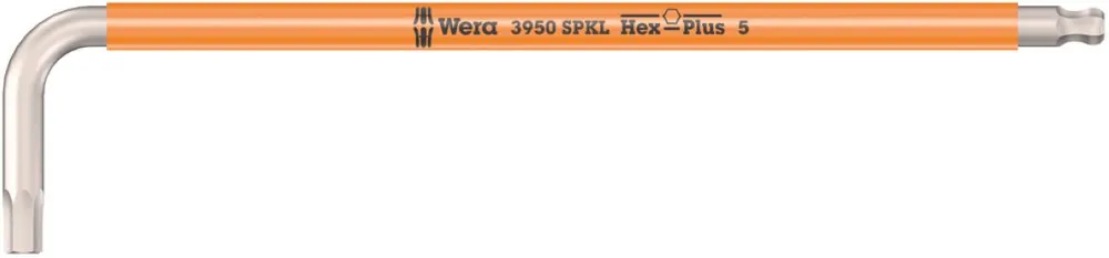Wera 05022665001 3950 SPKL Clé hexagonale multicolore, acier inoxydable, 5 x 154 mm