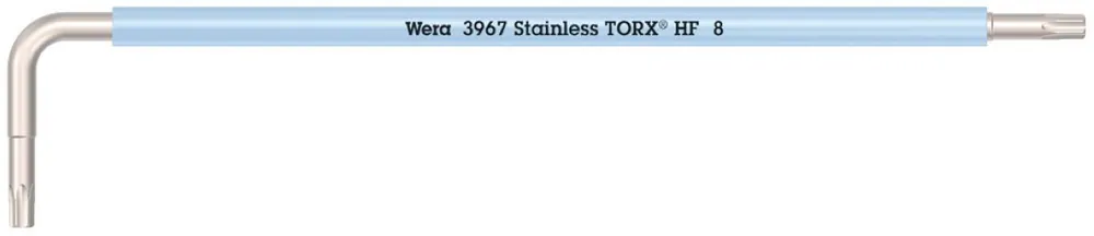 Wera 05022680001 3967 SXL HF TORX® Multi-Colour Clé à molette avec fonction de maintien, longue, acier inoxydable, TX 8 x 90 mm