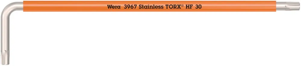 Wera 05022687001 3967 SXL HF TORX® Multi-Colour Clé à molette avec fonction de maintien, longue, acier inoxydable, TX 30 x 195 mm