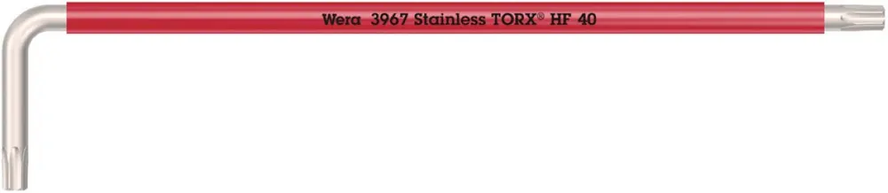 Wera 05022688001 3967 SXL HF TORX® Multi-Colour Clé à molette avec fonction de maintien, longue, acier inoxydable, TX 40 x 224 mm