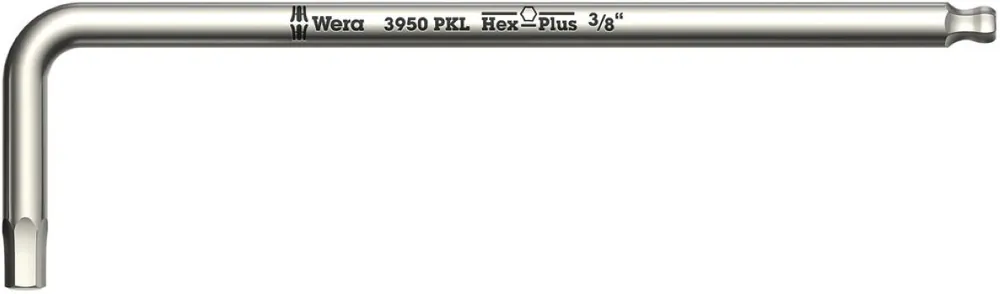 Wera 05022710001 3950 PKL Clé, pouce, acier inoxydable, 3/32" x 112 mm