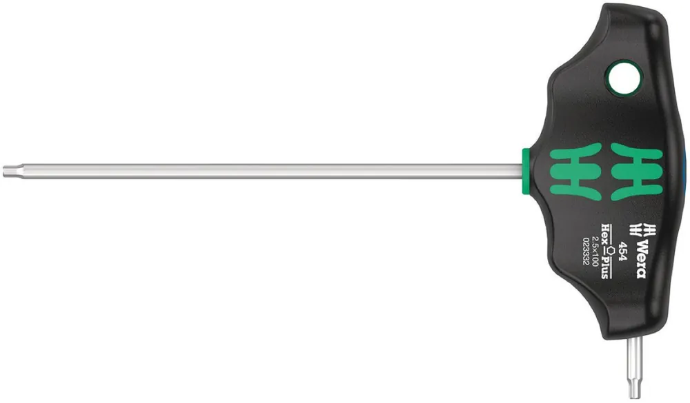 Wera 05023332001 454 Pointeur et tournevis hexagonal T Hex-Plus, 2,5 x 100 mm