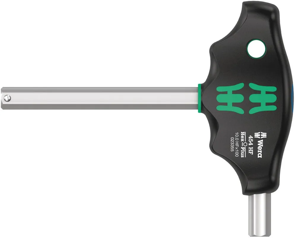 Wera 05023354001 454 HF Tournevis hexagonal avec fonction de maintien, 10 x 100 mm