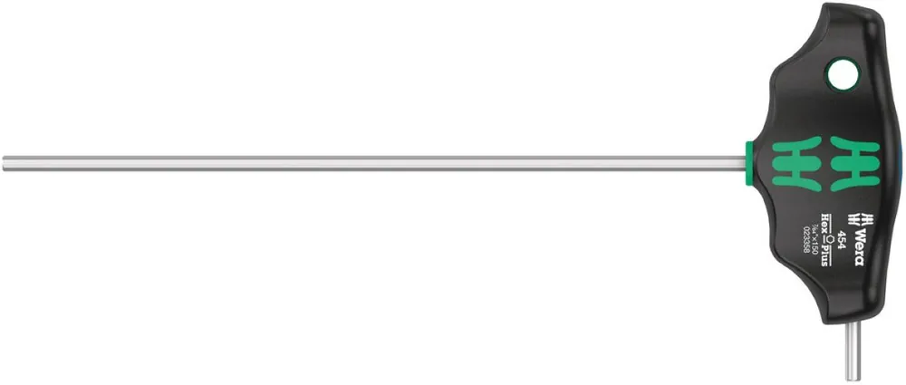 Wera 05023358001 454 Tournevis hexagonal Imperial Poignée et T Hex-Plus avec fonction de maintien, mâle, 7/64" x 150 mm