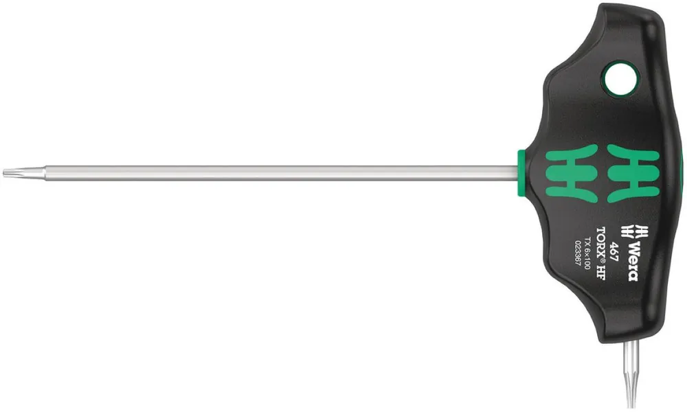 Wera 05023367001 467 Tournevis à poignée en T TORX® HF avec fonction de maintien, TX 6 x 100 mm