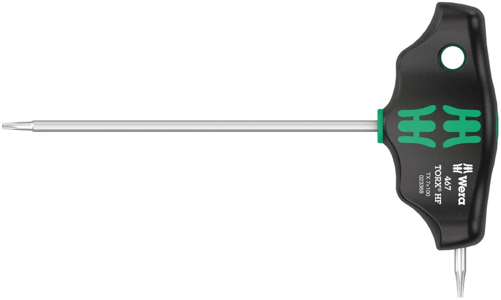 Wera 05023368001 467 Tournevis à poignée en T TORX® HF avec fonction de maintien, TX 7 x 100 mm
