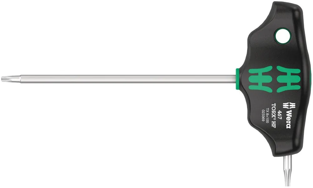 Wera 05023369001 467 Tournevis à poignée en T TORX® HF avec fonction de maintien, TX 8 x 100 mm