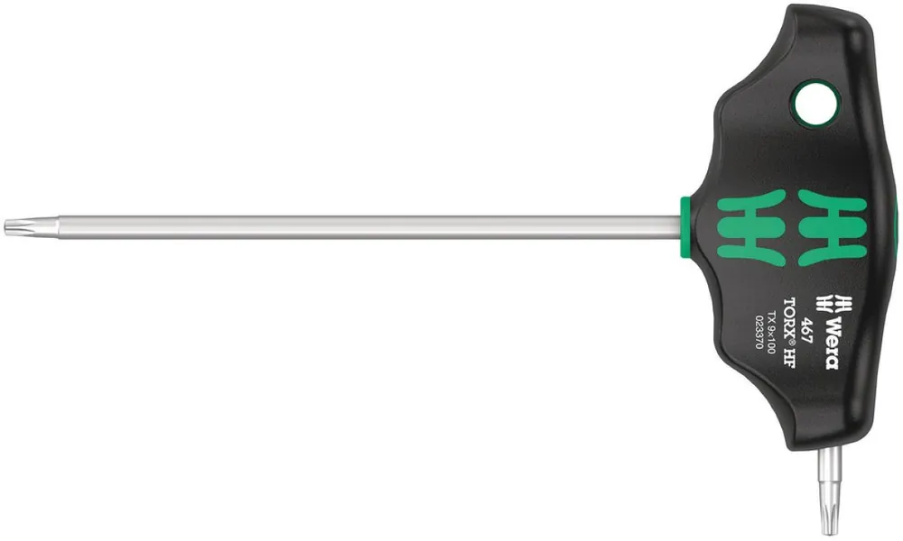 Wera 05023370001 467 Tournevis à poignée en T TORX® HF avec fonction de maintien, TX 9 x 100 mm