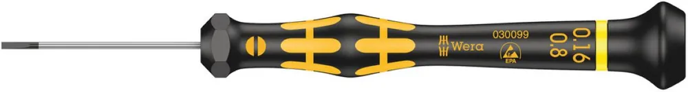 Wera 05030099001 1578 A ESD Kraftform Micro Tournevis à découper, 0.16 x 0.8 x 40 mm