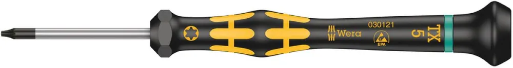 Wera 05030121001 1567 Micro-tournevis TORX® ESD Kraftform, TX 5 x 40 mm