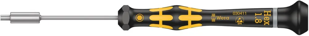 Wera 05030411001 1569 Tournevis à capuchon ESD, 1,8 x 60 mm