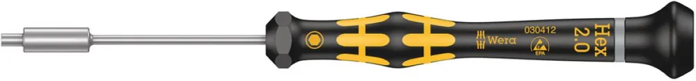 Wera 05030412001 1569 Tournevis à capuchon ESD, 2 x 60 mm