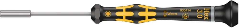 Wera 05030414001 1569 Tournevis à capuchon ESD, 3 x 60 mm