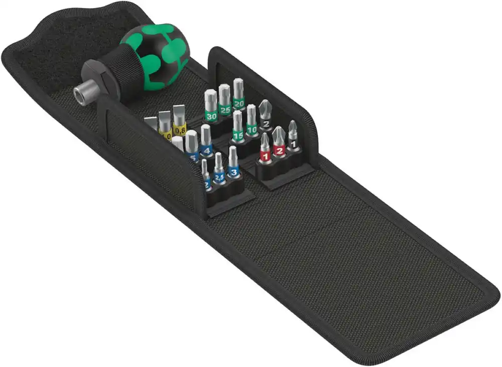 Wera 05057471001 Kraftform Kompakt Stubby 1, 19 pièces
