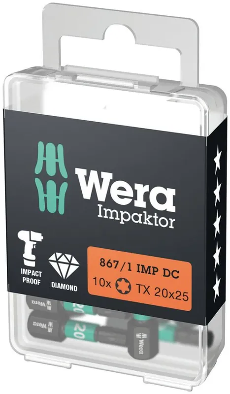 Wera 05057624001 867/1 IMP DC Impaktor TORX® Embouts, TX 20 x 25 mm