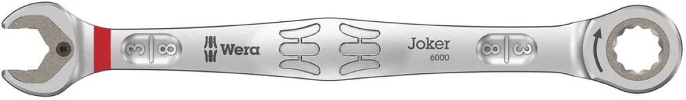 Wera 05073281001 6000 Joker Clé à douille et à anneau, pouce, 3/8" x 159 mm