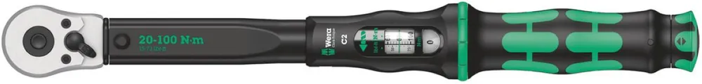 Wera 05075621001 Clé dynamométrique Click-Torque C 2 avec cliquet inverseur, 1/2" x 20-100 N m