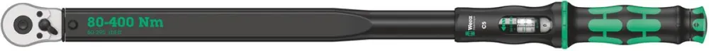 Wera 05075624001 Clé dynamométrique Click-Torque C 5 avec cliquet inverseur, 1/2" x 80-400 N m