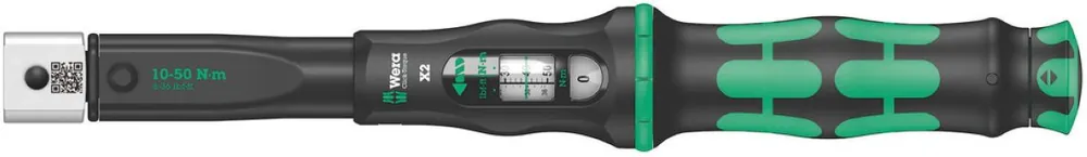 Wera 05075652001 Clé dynamométrique Click-Torque X 2 pour outils à douille, 9x12 x 10-50 N m