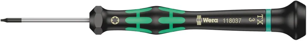 Wera 05118037001 2067 Kraftform Tournevis Micro TORX®, TX 3 x 40 mm