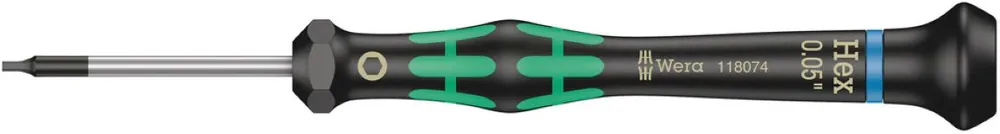 Wera 05118072001 2054 Tournevis micro hexagonal Kraftform, 3 x 60 mm