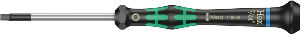 Wera 05118082001 2054 Tournevis micro hexagonal Kraftform, 7/64" x 60 mm