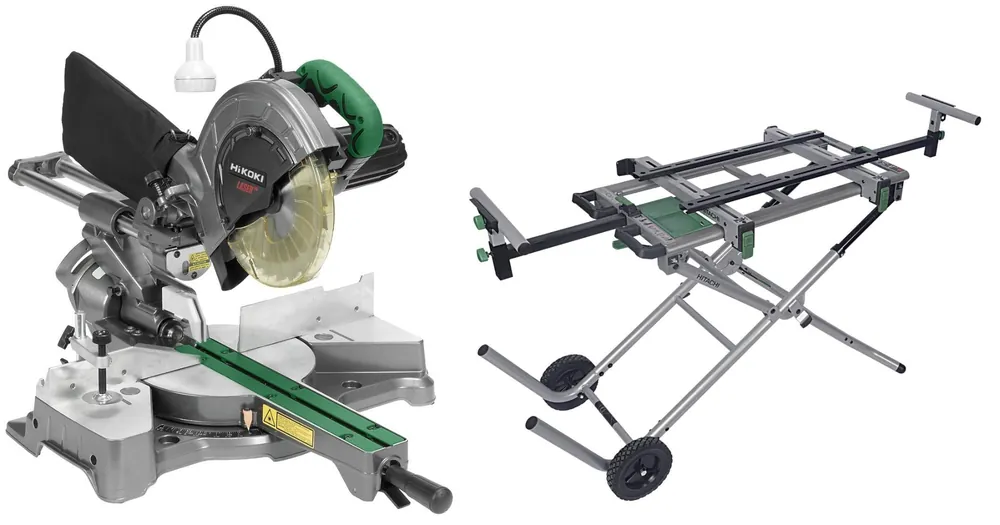 HIKOKI C8FSHEUAWZ Tronçonneuse - scie à onglet avec support de coupe - 216 mm / 1 050 W