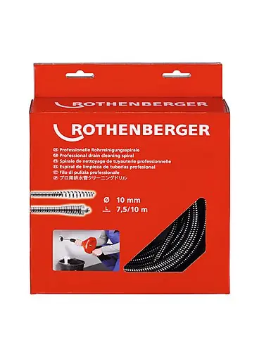 Rothenberger Accessoires 72424 Spirale 10 mm x 7,5 m avec âme en acier