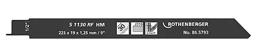 Rothenberger Accessoires 865793 Lame de scie universelle revêtement TCT, 225 x 20 x 1,5