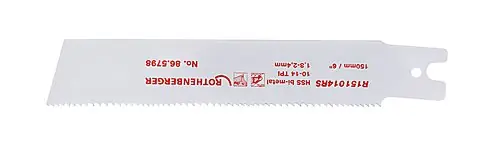 Rothenberger Accessoires 865798 5X Lame de scie universelle U HSS BIMETAL 150X25X1.0 TPI 10-14