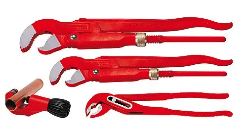 Rothenberger 070135X Jeu de clés à pipe 1"- 1.1 / 2" + Wapu SP 10 + coupe-tube 35