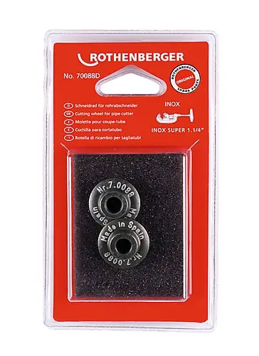 Rothenberger Accessoires 070088D Roue de coupe pour SUPER 1.1 / 4 ", Inox, 2 pièces
