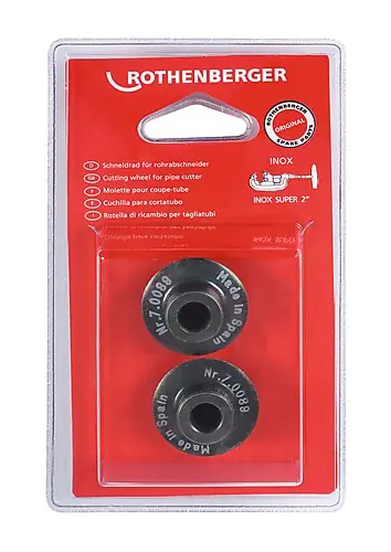 Rothenberger Accessoires 070089D Molette de coupe pour SUPER 2 ", acier inoxydable, 2 pièces