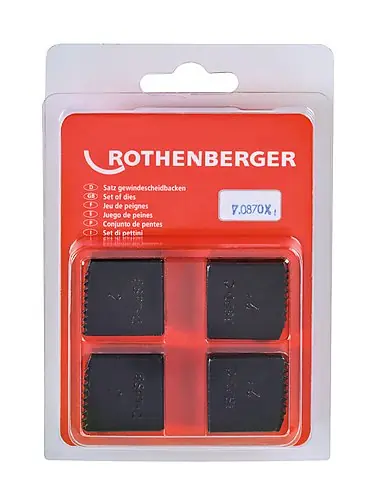 Rothenberger Accessoires 070870X Coupeurs, BSPT R, 2", 4 pièces