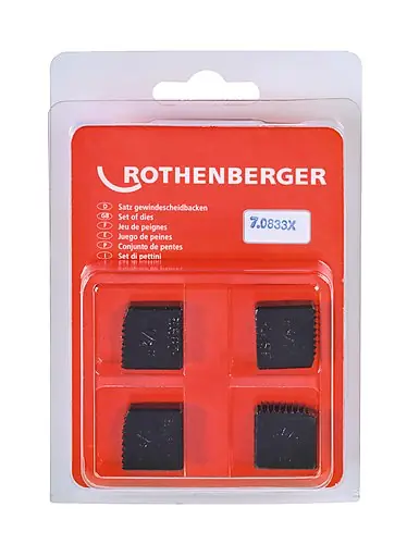 Rothenberger Accessoires 070833X Coupeurs, BSPT R, 1/2", 4 pièces