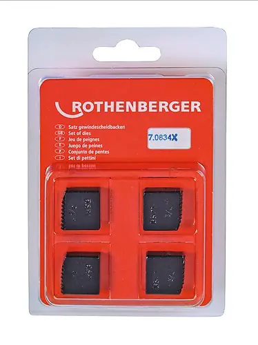 Rothenberger Accessoires 070834X Coupeurs, BSPT R, 3/4", 4 pièces